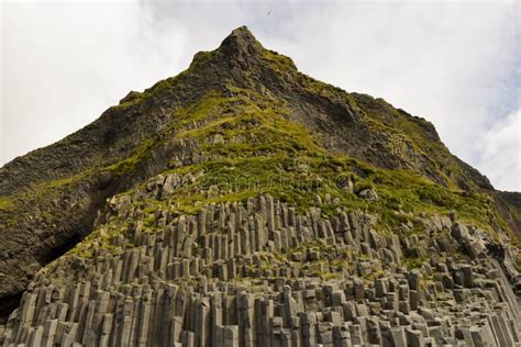 Basalt Columns at Reynisfjara Beach Near Vik in Iceland Stock Image ...