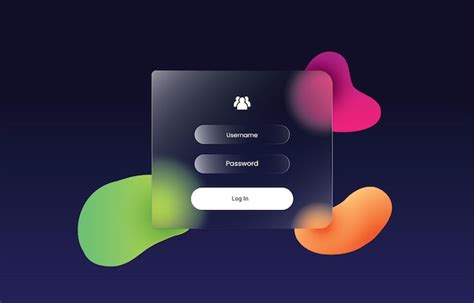 Premium Vector | Glassmorph login and sign in form template