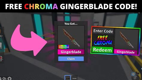 *FREE CODE* FOR CHROMA GINGERBLADE GODLY IN MM2! - YouTube