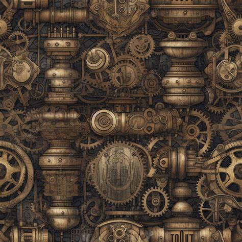 Premium Photo | Steampunk wallpaper with gears and gears.