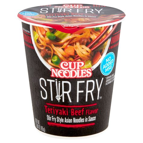 Buy Nissin Cup Noodles Stir Fry Teriyaki Beef Flavor Noodles, 3.00 oz ...