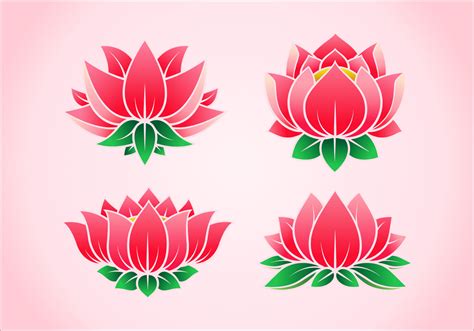 Pink Lotus Flower Vectors 159734 Vector Art at Vecteezy