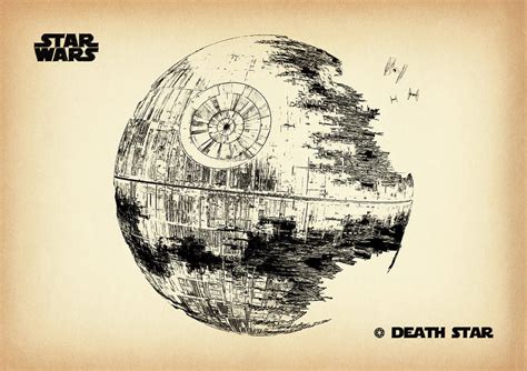 DEATH STAR vintage Digital Art by Dennson Creative - Pixels