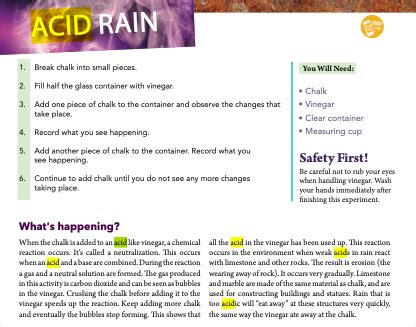 Acid Rain Experiment - Brainspace Magazine - Interactive & Educational ...