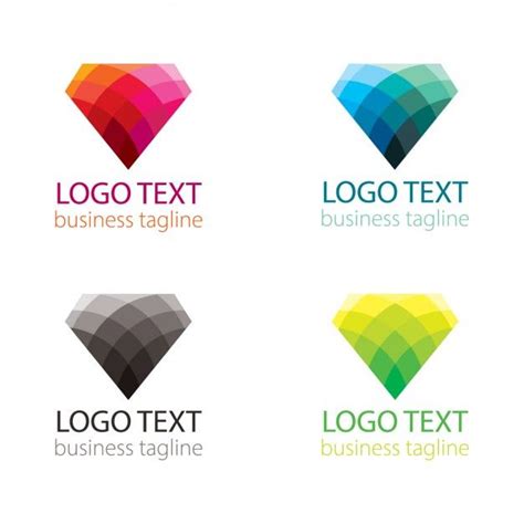 Download Colorful Set Of Logo With Diamond Shape for free in 2021 ...