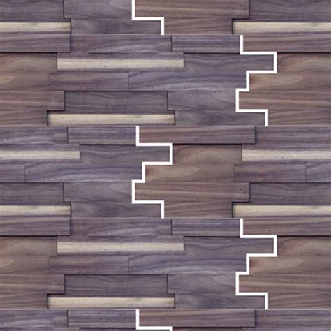 Walnut Interlocking Wood Panels - QLA Interiors