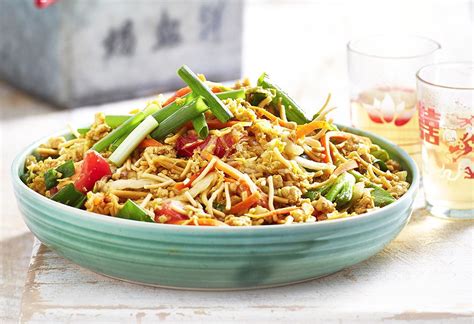 Using chicken mince, this chow mein recipe comes with crunch thanks to crispy fried noodles. It ...