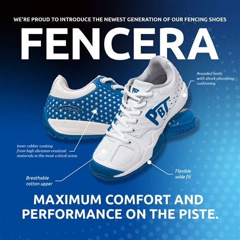 PBT Fencera fencing shoes. Maximum comfort and performance on the piste. Buy now!