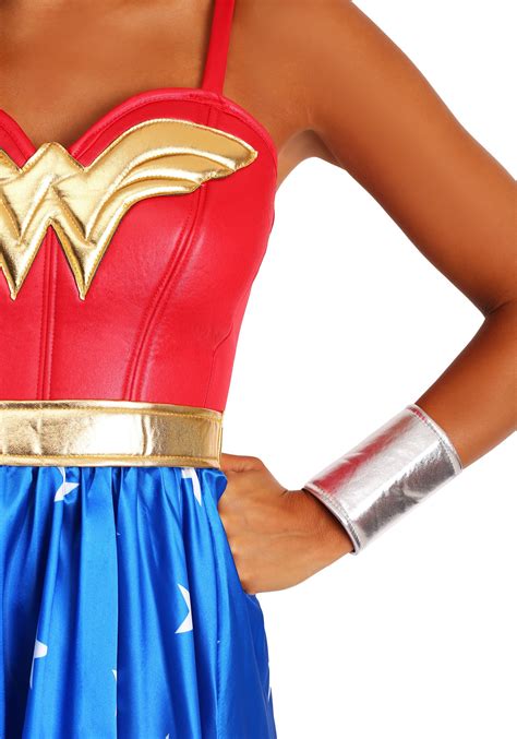 Women's Deluxe Long Dress Wonder Woman Costume