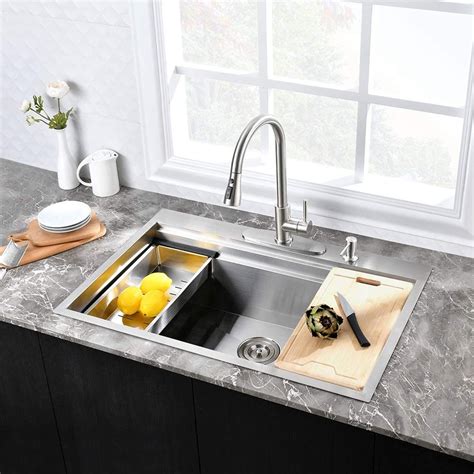 Kitchen Sink Double Sink Household Manual Vegetable Sink 304 Stainless ...