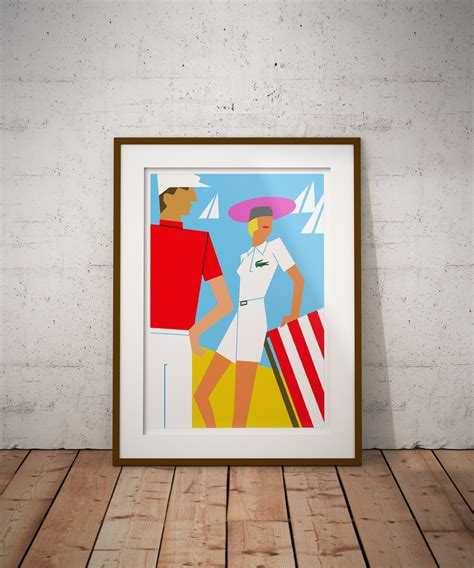 Lacoste Tennis Poster Rework Print | Etsy