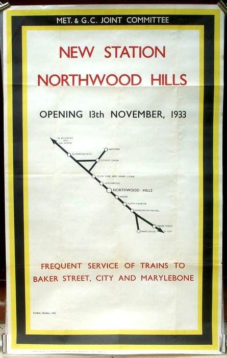 On this day in 1933, Northwood Hills station opened on the Metropolitan ...