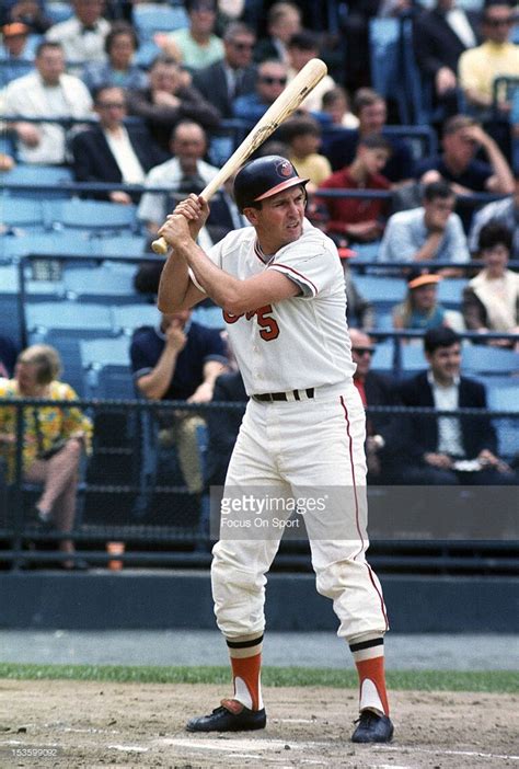 Brooks Robinson of the Baltimore Orioles bats during an Major League ...