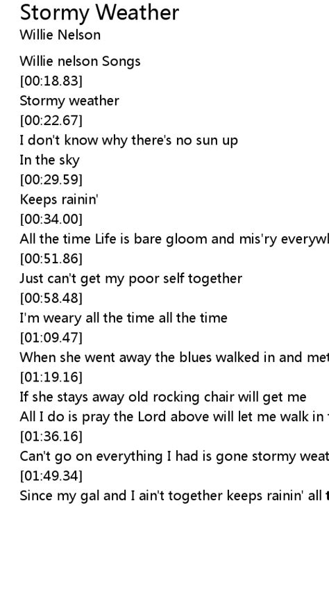 Stormy Weather Lyrics - Follow Lyrics