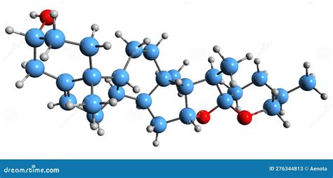 3D Image of Diosgenin Skeletal Formula Stock Illustration - Illustration of paris, trillium ...