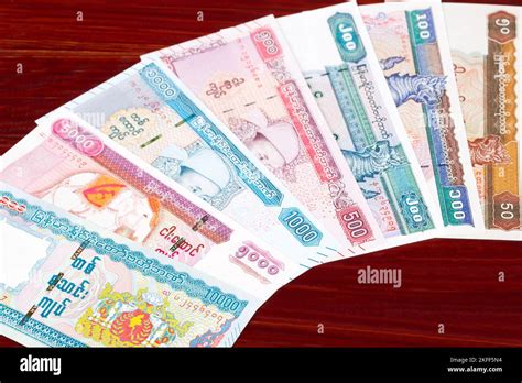 Myanmar money - kyat a business background Stock Photo - Alamy