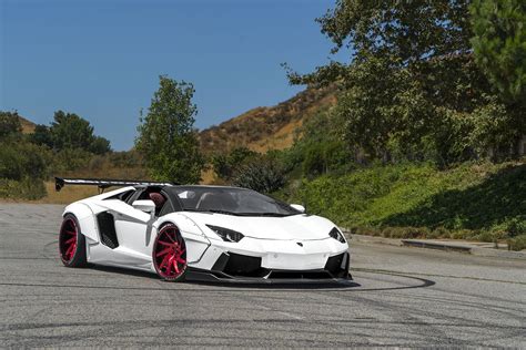 Aerodynamic Improvements on Hot White Lamborghini Aventador — CARiD.com ...