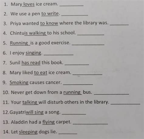 Finite and Non-Finite Verbs Identify the underlined words in each of the sentences given below ...