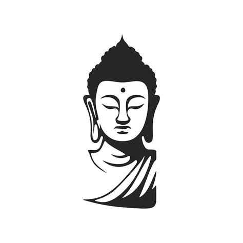 Premium Vector | Black and white elegant superb buddha logo