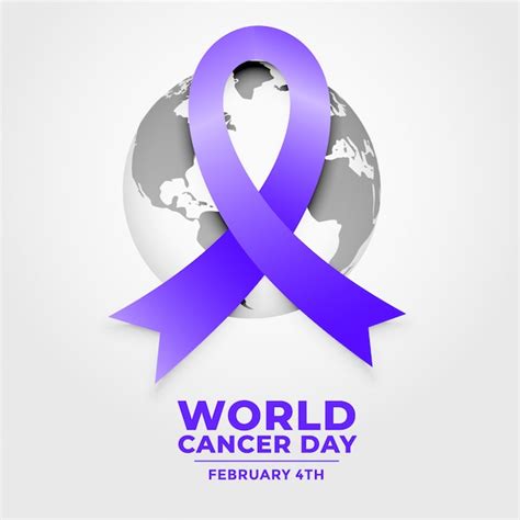 Free Vector | World cancer day ribbposter