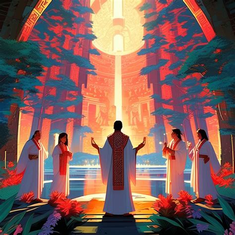 Mayan priests engaged in ancient ceremonies by Kateryna Nakoneshna ...