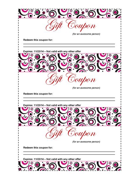 Printable Coupons Template