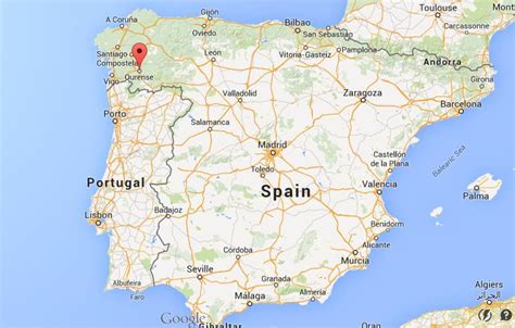 Where is Orense on map of Spain