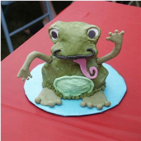 Baby Einstein Frog Smash Cake - CakeCentral.com