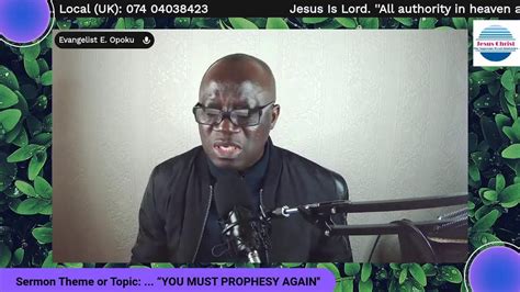 “YOU MUST PROPHESY AGAIN'' - YouTube