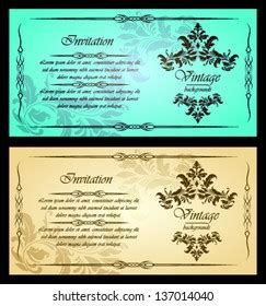 Vintage Background Ornate Card Design Greeting Stock Vector (Royalty Free) 137014040