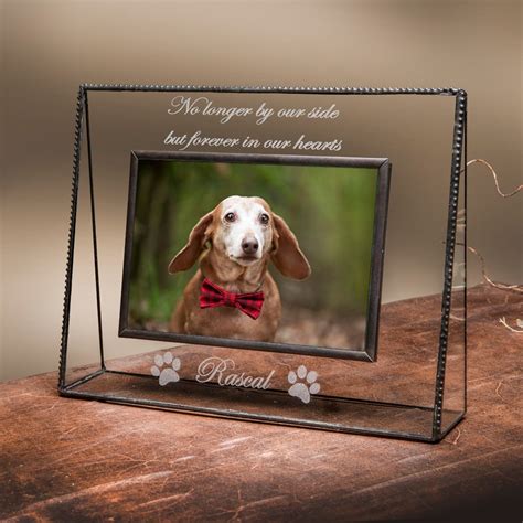 Personalized Pet Frame Dog Memorial Picture Engraved Glass 4 x | Etsy