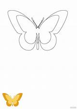 Butterfly Outline Coloring Page sketch template