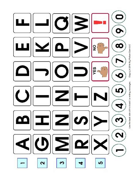 ABC letter board with scanning rows | Alphabet board, Aphasia, Speech activities