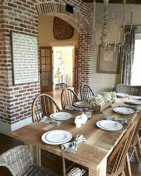 Cool 60 Rustic Farmhouse Dining Room Furniture and Decor Ideas https://decorapatio.c… | Dining ...