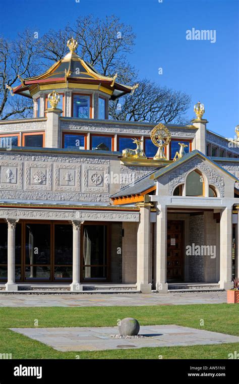 Manjushri Kadampa Peace Temple, (detail). Buddhism Meditation Centre ...