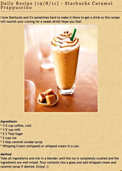 starbucks frape recipe - Buscar con Google | yummi | Pinterest ...