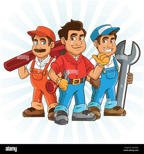 Plumbing service. Plumber cartoon design. vector graphic Stock Vector ...