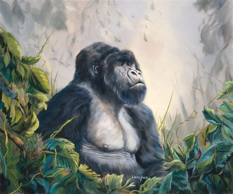 Silverback Gorilla Painting at PaintingValley.com | Explore collection of Silverback Gorilla ...