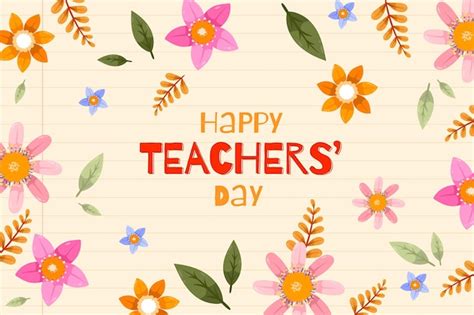 Free Vector | Hand drawn flat teachers' day background