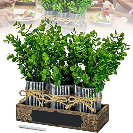 Amazon.com: HEMYLU Artificial Lotus, Rustic Table Centerpieces for Dining Room, Farmhouse Wood ...