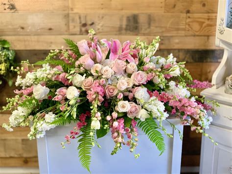 Beautiful Memories Pink casket spray in Rockville, MD | Koko Florist