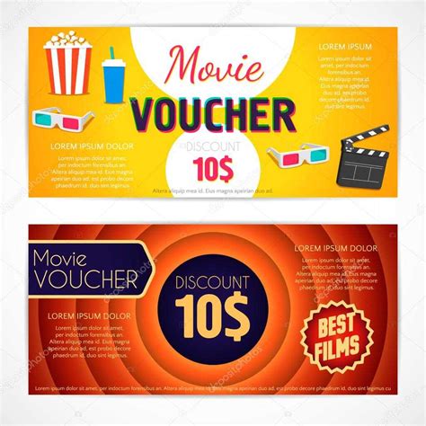 Discount Voucher Movie Template, Cinema Gift Certificate with Movie Gift Certificate Template ...