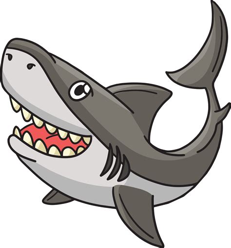 Great White Shark Marine Animal Cartoon Clipart 17022939 Vector Art at Vecteezy