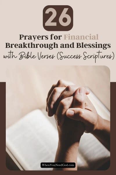 26 Prayers for Financial Breakthrough and Blessings with Bible Verses (Success Scriptures ...