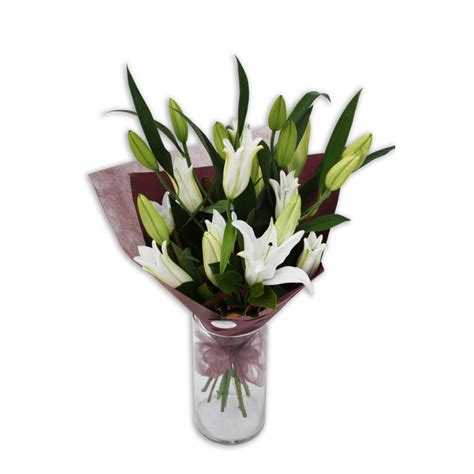 White Oriental Lily Bouquet Perth | Oriental Lilies Perth