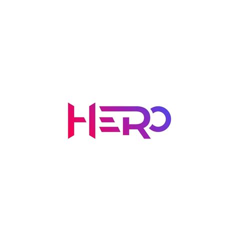 Hero logo design on white 2265697 Vector Art at Vecteezy