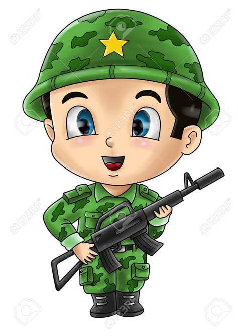 Cute cartoon illustration of a soldier | Cartoon illustration, Cartoon pics, Cute cartoon