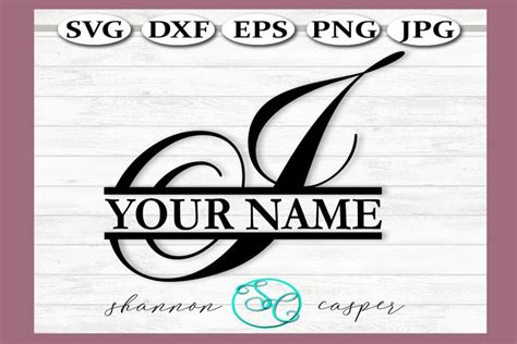 Split Monogram Letter J Single Letter File (291454)