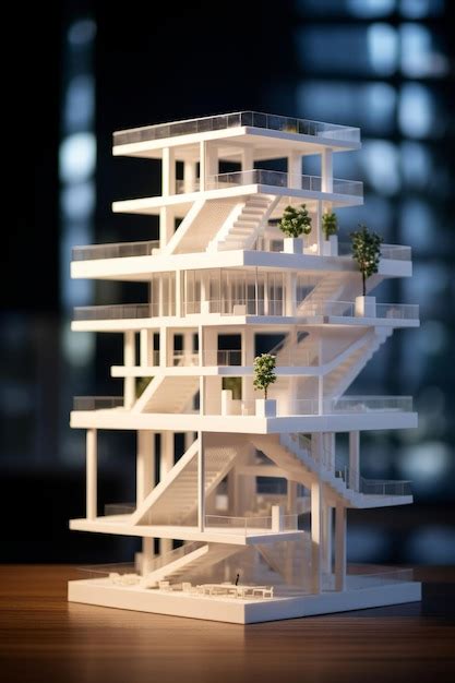 Premium AI Image | a 3Dprinted architectural model of a building AI ...