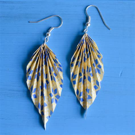 Origami Paper Leaf Earring Tutorial - The Artisan Life